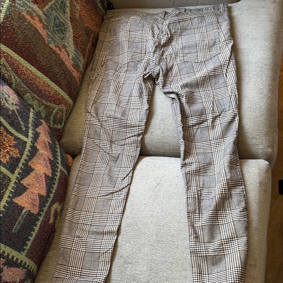 Men's H&M Plaid Pants - Gray - Picture 3 of 3